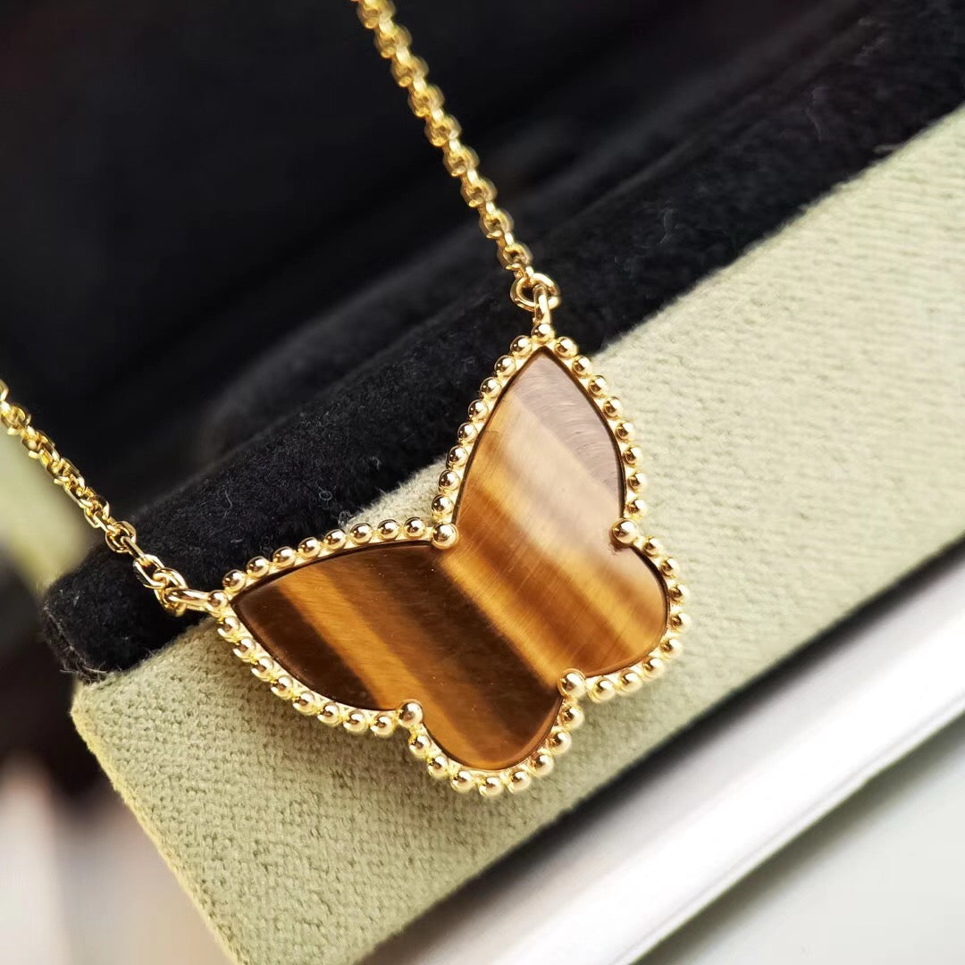 [Opulent Aurora] TIGER__ EYE BUTTERFLY NECKLACE