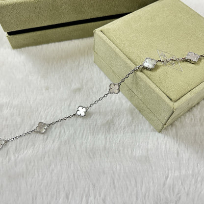 [Opulent Aurora]CLOVER 6 MOTIF WHITE MOP BRACELET