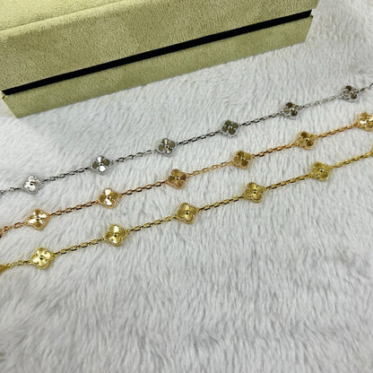 [Opulent Aurora]CLOVER 6 MOTIF DIAMOND BRACELET