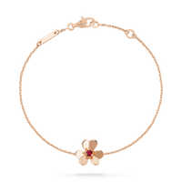 [Amore Jewelry]FRIVOLE GOLD FLOWER PINK MALACHITE BRACELET