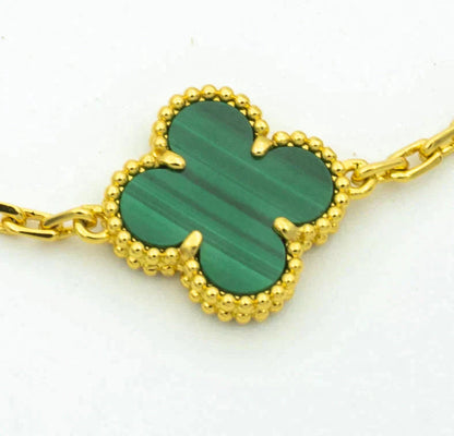 [Amore Jewelry]CLOVER  5 MOTIF MALACHITE DIAMOND BRACELET
