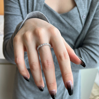 [Amore Jewelry]Sparkling Round Cut Tennis Ring