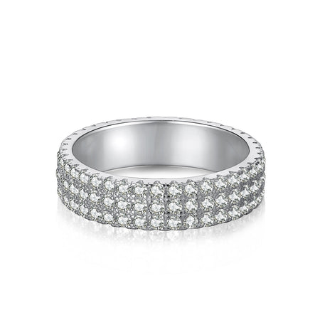 [Amore Jewelry]Dainty Round Cut Tennis Ring