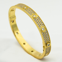 [Amore Jewelry]LOVE BRACELET 6.1MM DIAMOND-PAVED 10 BIG DIAMONDS