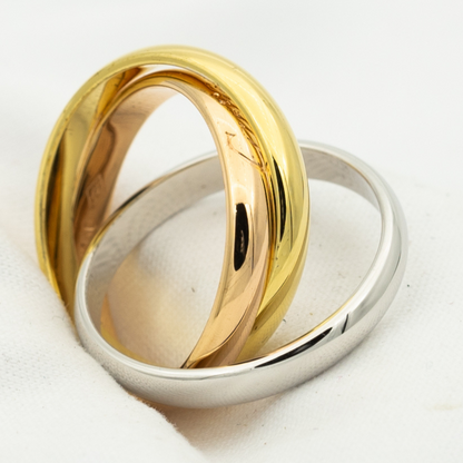 [Opulent Aurora]TRINITY RING GOLD PINK GOLD SILVER