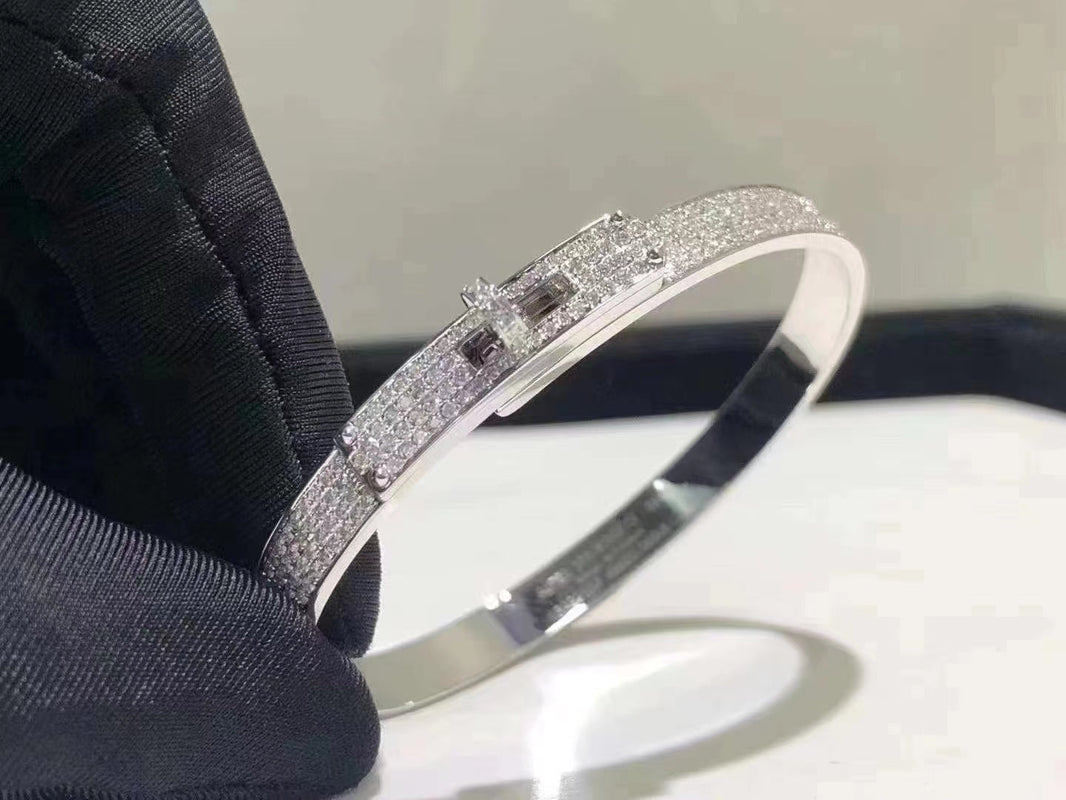 [Amore Jewelry]HM KELLY BRACELET IN SILVER AND FULL PAVE DIAMOND