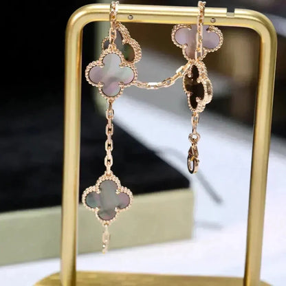 [Amore Jewelry] CLOVER 5 MOTIF GRAY MOP BRACELET COLLECTION