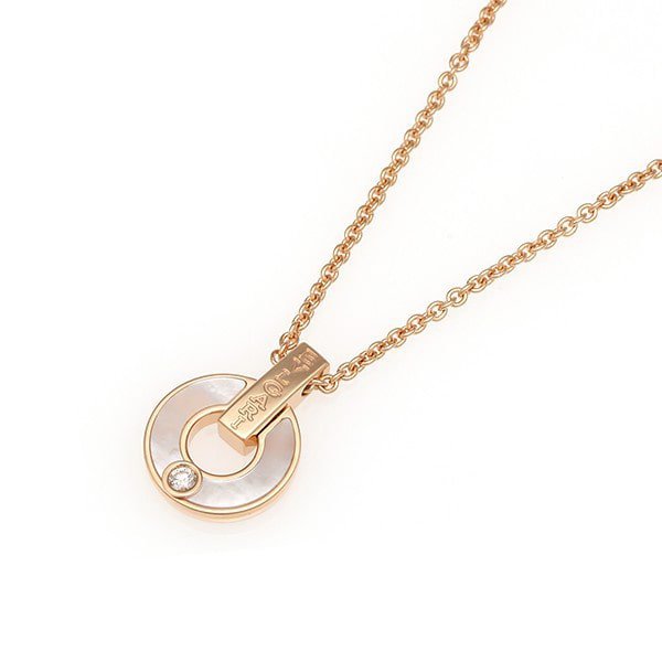 [Amore Jewelry]GARI NECKLACE PINK GOLD MOP