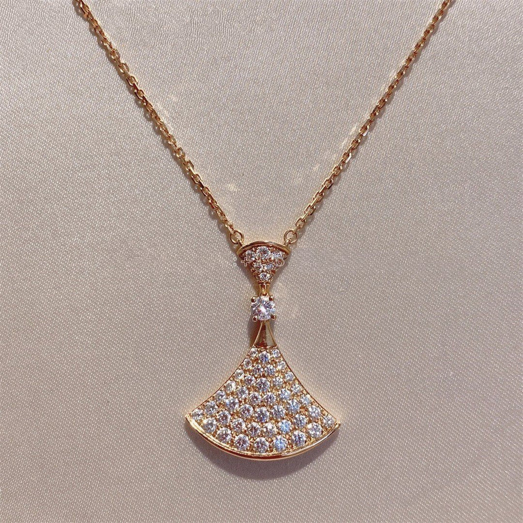 [Amore Jewelry]DREAM NECKLACE PINK GOLD FULL DIAMOND