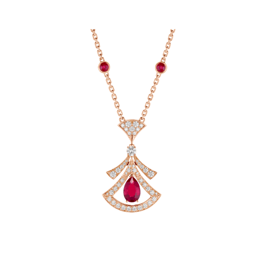 [Amore Jewelry]DREAM NECKLACE CARNELIAN DIAMOND PINK GOLD