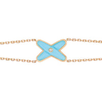 [Amore Jewelry]JEUX BRACELET TURQUOISE PINK GOLD 1 DIAMOND