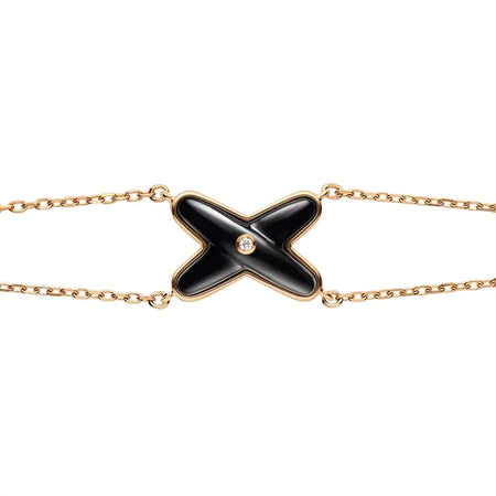 [Amore Jewelry]JEUX BRACELET ONYX PINK GOLD 1 DIAMOND
