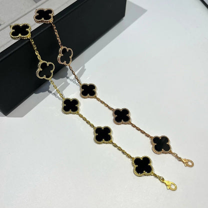 [Amore Jewelry]CLOVER  5 MOTIFS BLACK ONYX BRACELET