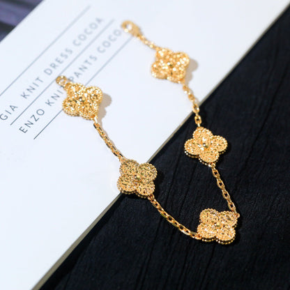 [Amore Jewelry]CLOVER 5 MOTIFS BRONZING BRACELET