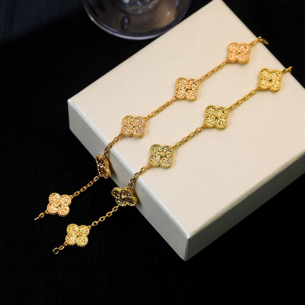 [Amore Jewelry]CLOVER 5 MOTIFS BRONZING BRACELET