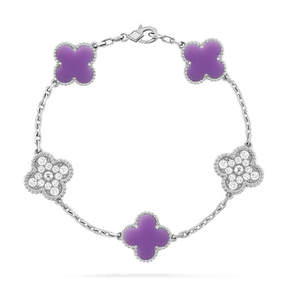 [Amore Jewelry]CLOVER 5 MOTIF LIGHT PURPLE BRACELET COLLECTION