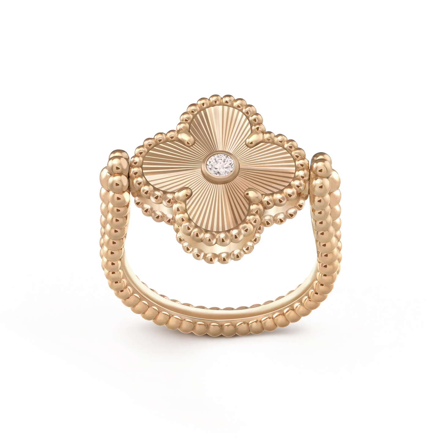[Opulent Aurora]CLOVER RIVERSIBLE PINK GOLD RING