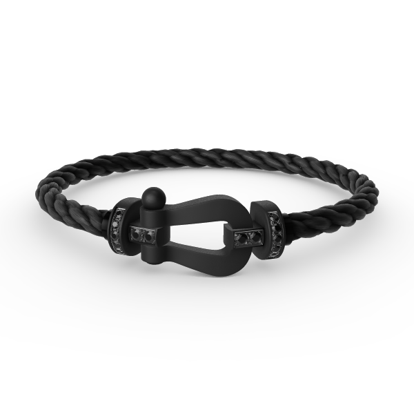 [Amore Jewelry]FORCE LARGE SERIES HORSESHOE BLACK SAMURAI BRACELET