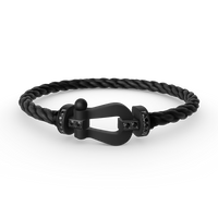 [Amore Jewelry]FORCE LARGE SERIES HORSESHOE BLACK SAMURAI BRACELET