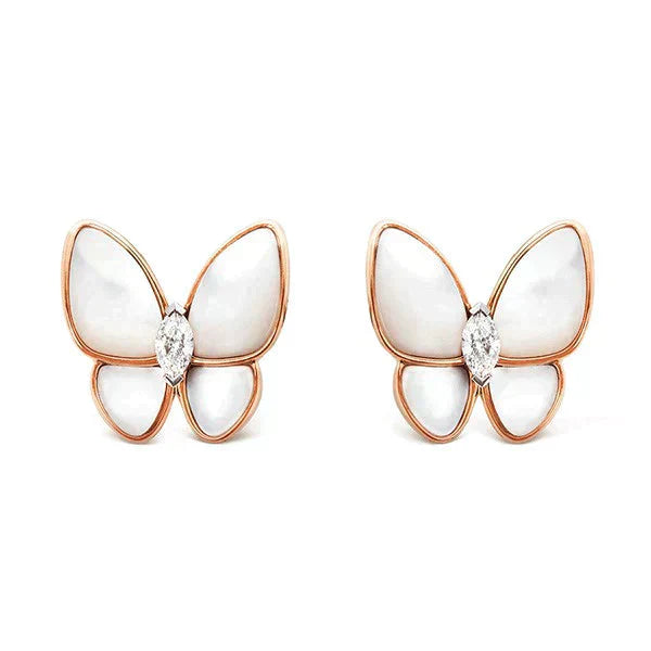 [Opulent Aurora]BUTTERFLY MOP DIAMOND EARRINGS