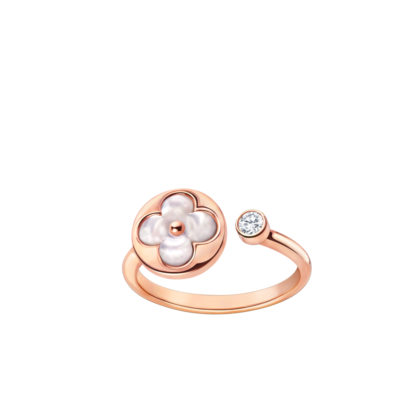 [Opulent Aurora]SUN 1 DIAMOND PINK MOP RING