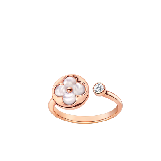 [Opulent Aurora]SUN 1 DIAMOND PINK MOP RING