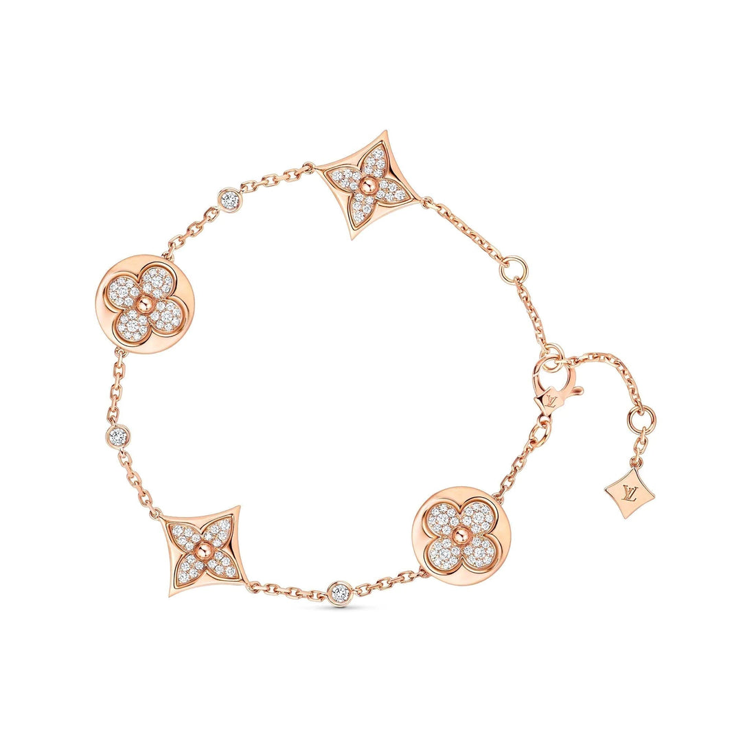 [Amore Jewelry]STAR AND SUN 4 MOTIFS GOLD DIAMONDS BRACELET