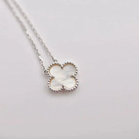 [Amore Jewelry]CLOVER  15MM WHITE MOTHER-OF-PEARL SILVER