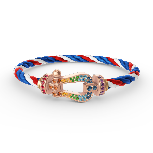 [Opulent Aurora]FORCE LARGE HORSESHOE  COLORED DIAMOND BRACELET ROSE GOLD