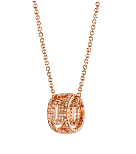 [Amore Jewelry]PARENTESI NECKLACE PINK GOLD DIAMOND