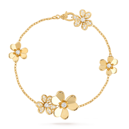 [Amore Jewelry]FRIVOLE GOLD 5 FLOWERS BRACELET