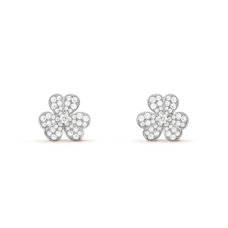 [Amore Jewelry]FRIVOLE SILVER FLOWER DIAMOND EARRINGS