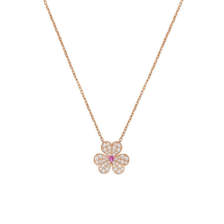 [Amore Jewelry]FRIVOLE ROSE GOLD FLOWER DIAMOND NECKLACE