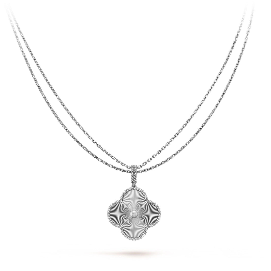 [Amore Jewelry]CLOVER 25MM SILVER BIG CLOVER NECKLACE
