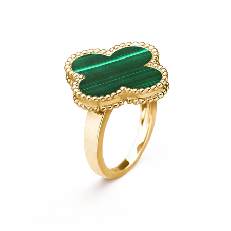 [Amore Jewelry]CLOVER MALACHITE RING