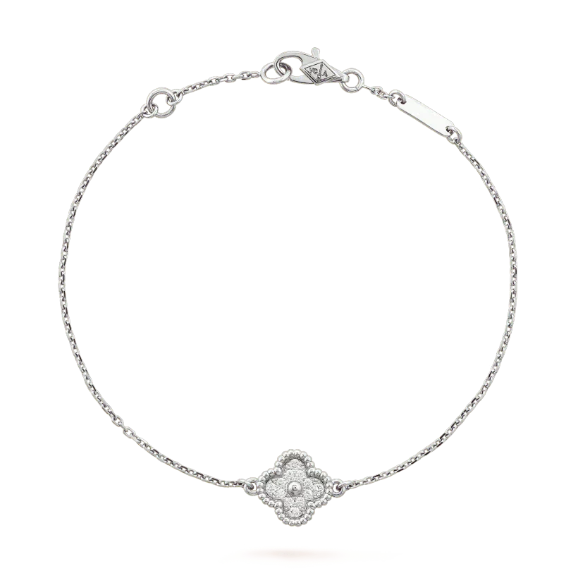 [Amore Jewelry]CLOVER  SINGLE FLOWER BRACELET SILVER
