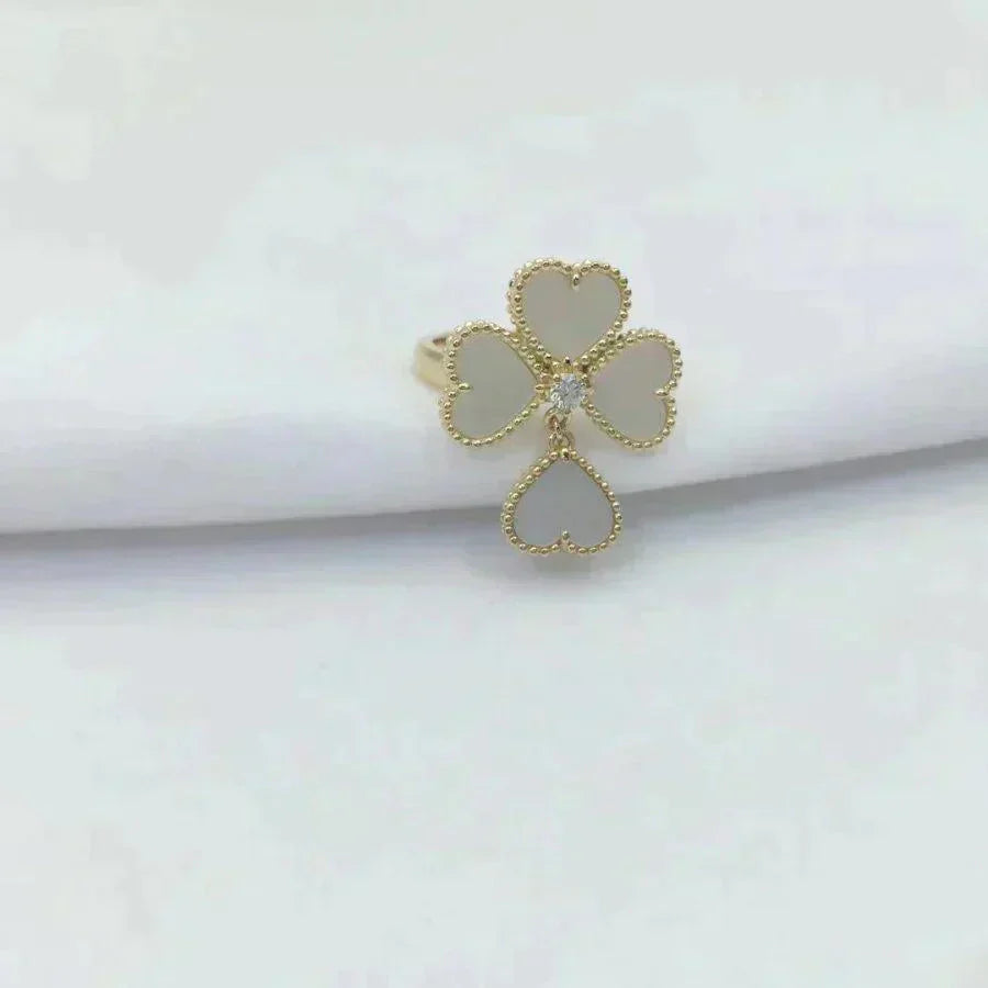 [Amore Jewelry]SWEET CLOVER WHITE MOP RING