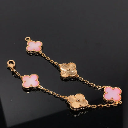 [Amore Jewelry] CLOVER 5 MOTIFS  PINK MOP BRACELET COLLECTION
