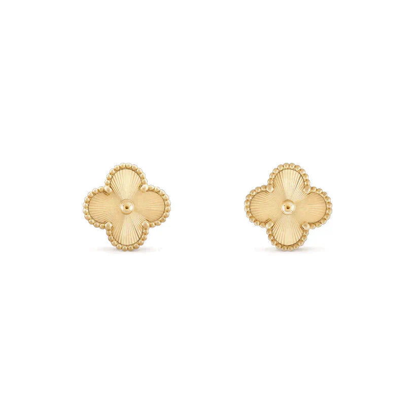 [Amore Jewelry]CLOVER MEDIUM 1 MOTIFS LASER EARRINGS
